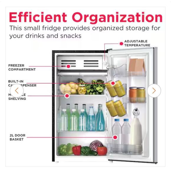 3.2 cu. ft. Retro Mini Fridge in Moonbeam Silver - Picture 5 of 5